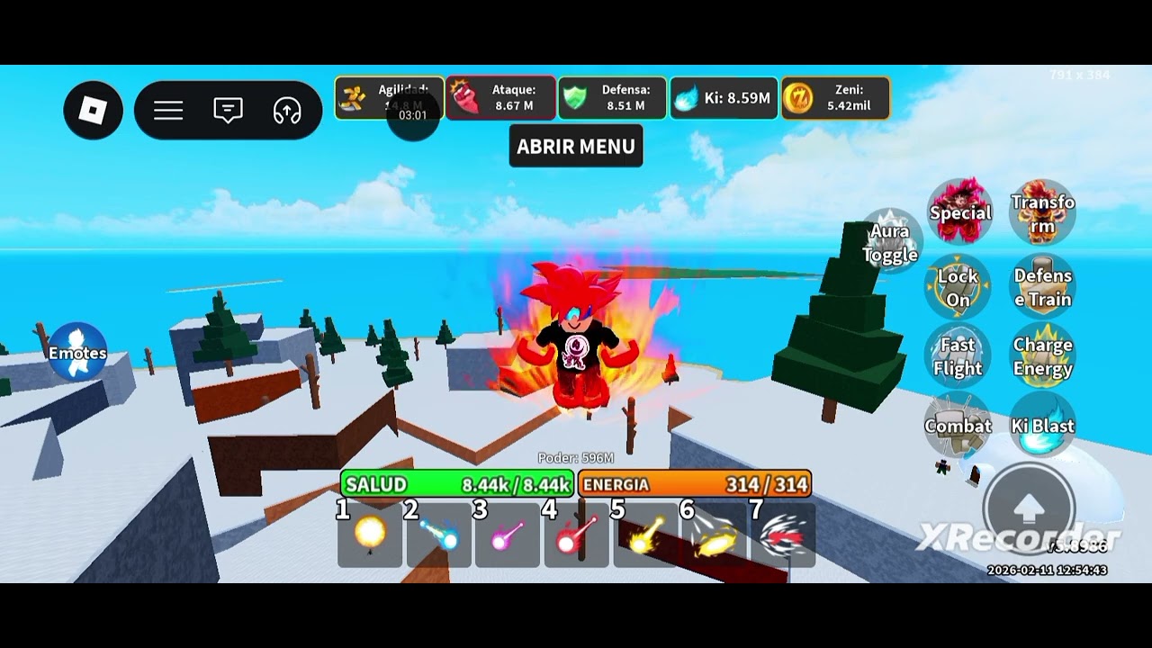 Mostrando mis transformaciones de Dragon ball rage
