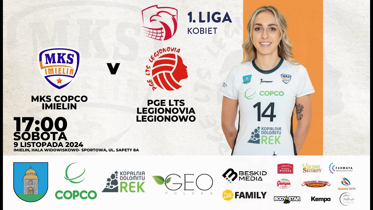I LIGA KOBIET: MKS COPCO Imielin - PGE LTS LEGIONOVIA Legionowo