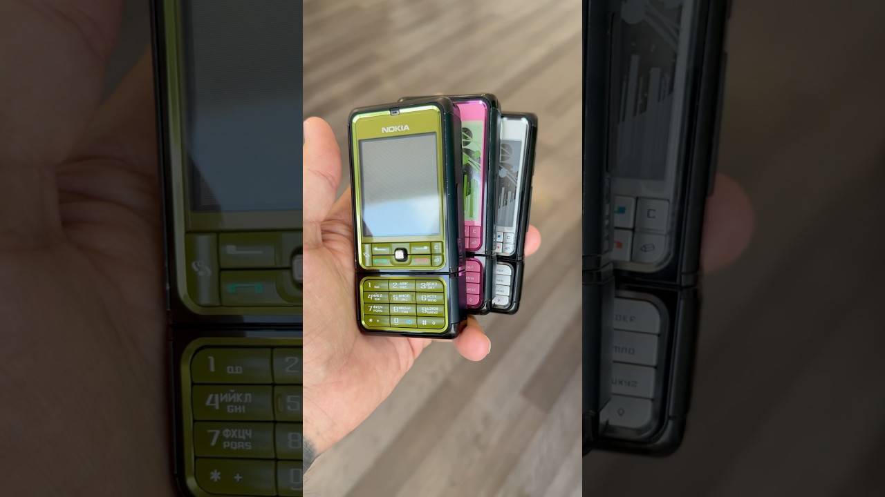 Nokia 3250 green , pink , silver #retrophone #retro #nokia #3250