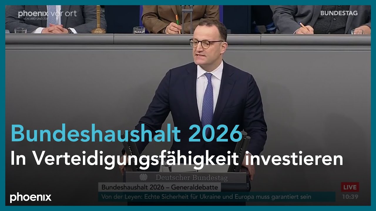 Jens Spahn zum Bundeshaushalt 2026 am 26.11.25