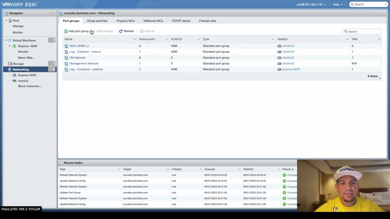 Sophos NDR: 3 Configuracion de Switches SPAN Vmware