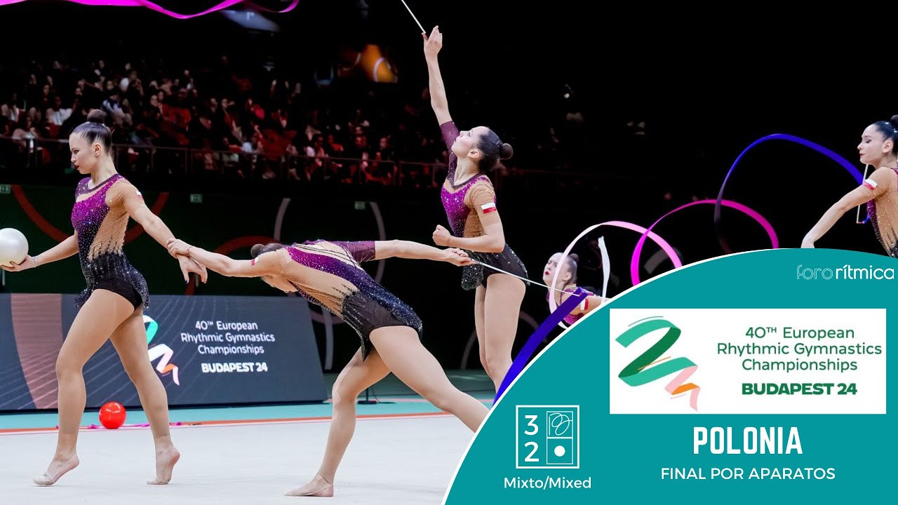 Polonia/Poland - 3 Cintas 2 Pelotas/3 Ribbons 2 Balls - FINAL - Budapest EC 2024