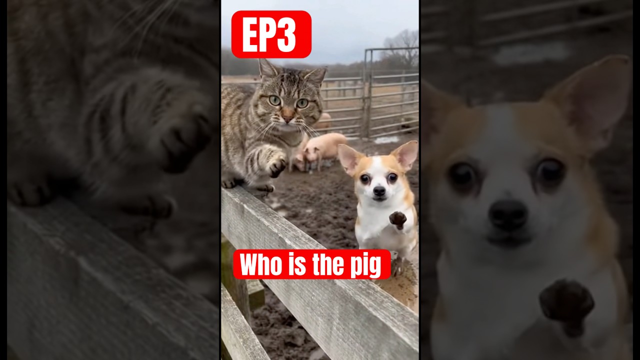 [EP3] tabby vs chihuahua ft boar! Who is the pig？ cat,dog,tabby,chihuahua,boar,pumbaa
