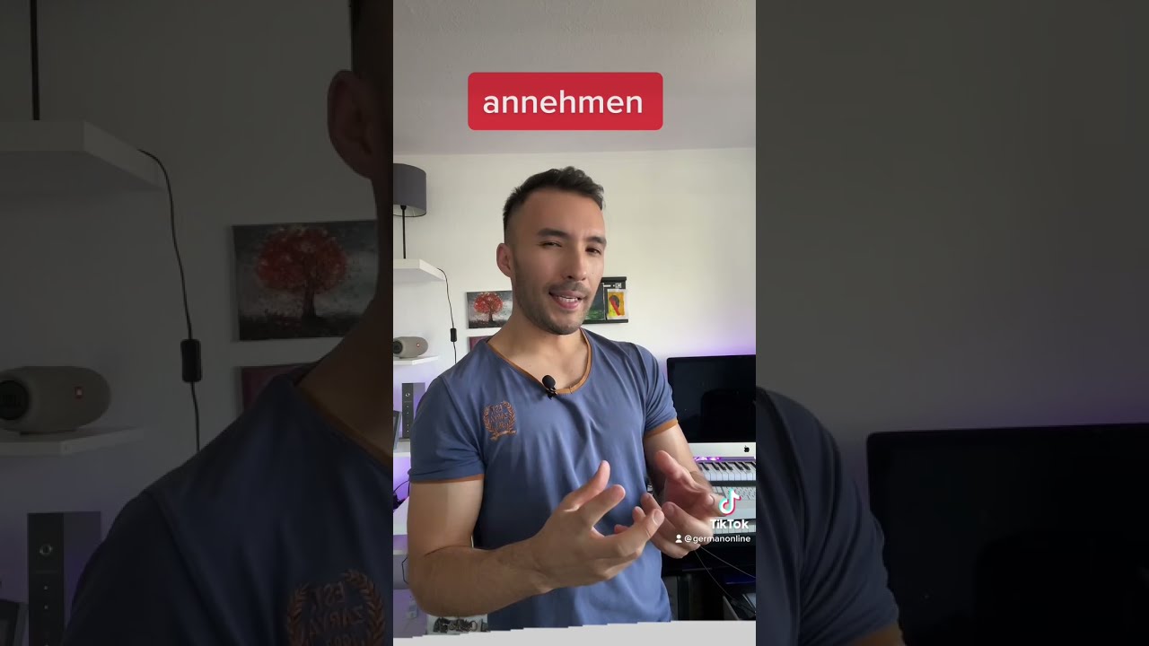 Разговорный немецкий 🇩🇪 Глагол ANNEHMEN ✔️#deutsch #немецкийснуля #shorts #урокинемецкого #🇩🇪