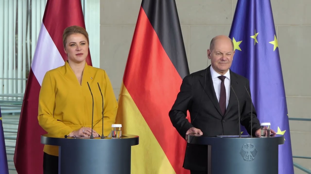 Pressekonferenz Scholz und Lettland