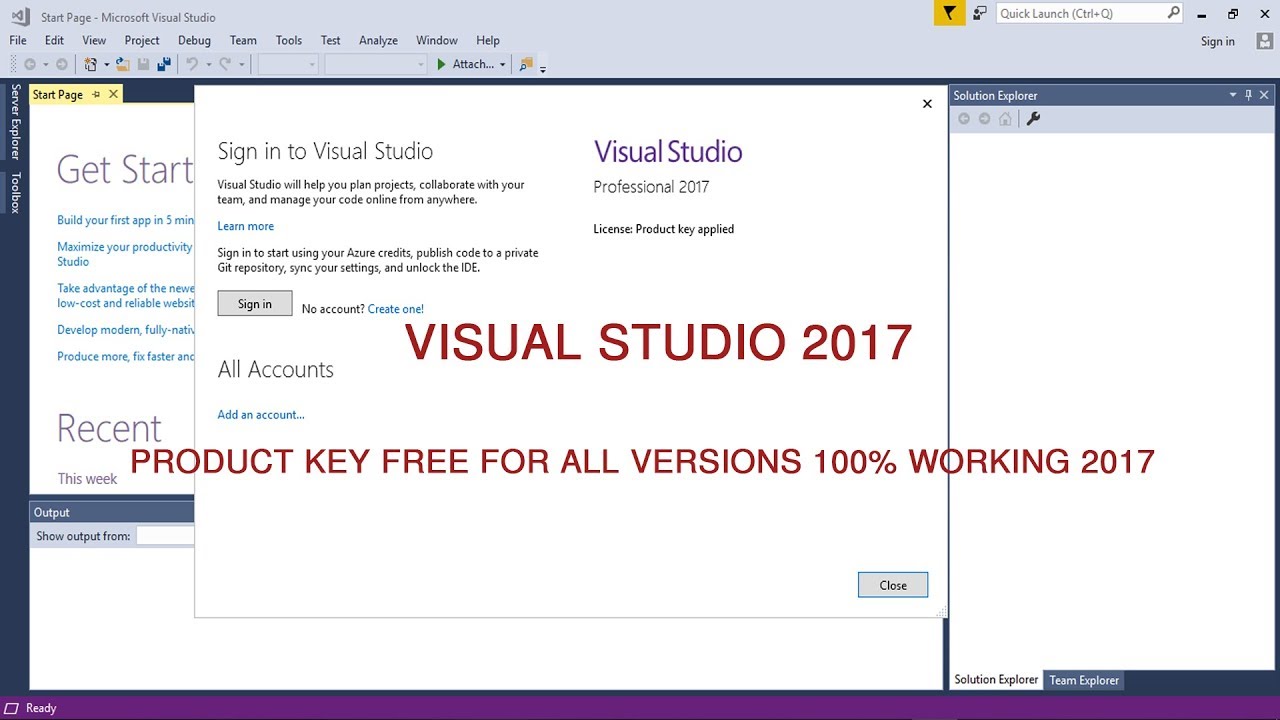 Visual Studio 2017 product key free for all versions 100% Still working 2022