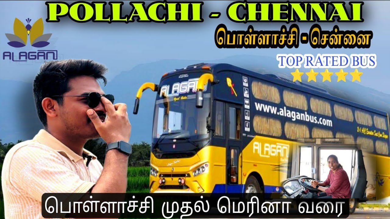 💥 Tamilnadu's 1st Women Driver in Omni Bus | Alagan Bus Travel Vlog | Pollachi - Chennai 🔥 |