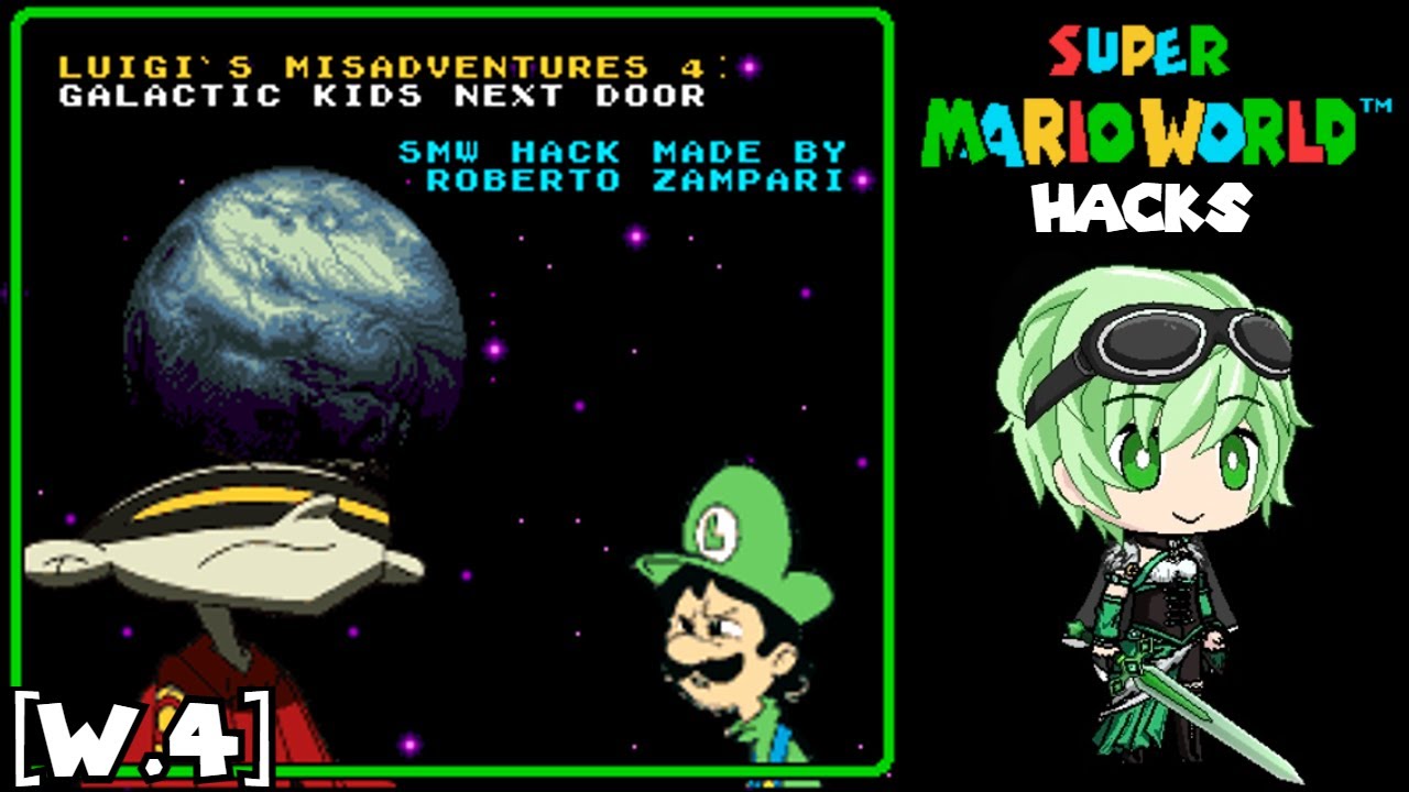 SMW Hack: Luigi's Misadventures 4 - Galactic Kids Next Door - World 4