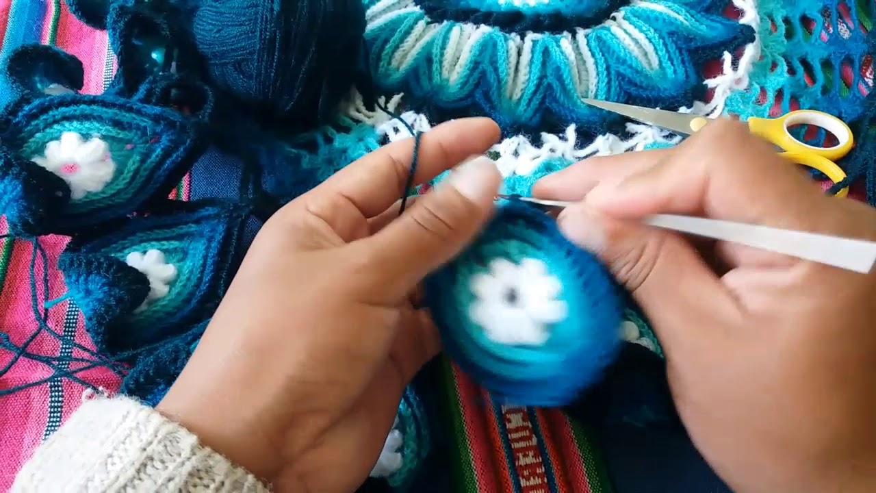 hojitas a crochet para un tapete