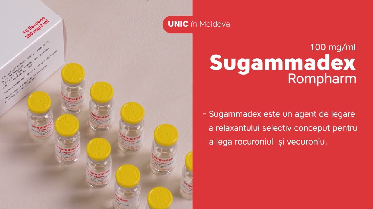 Rompharm prezina: Sugammadex medicamente