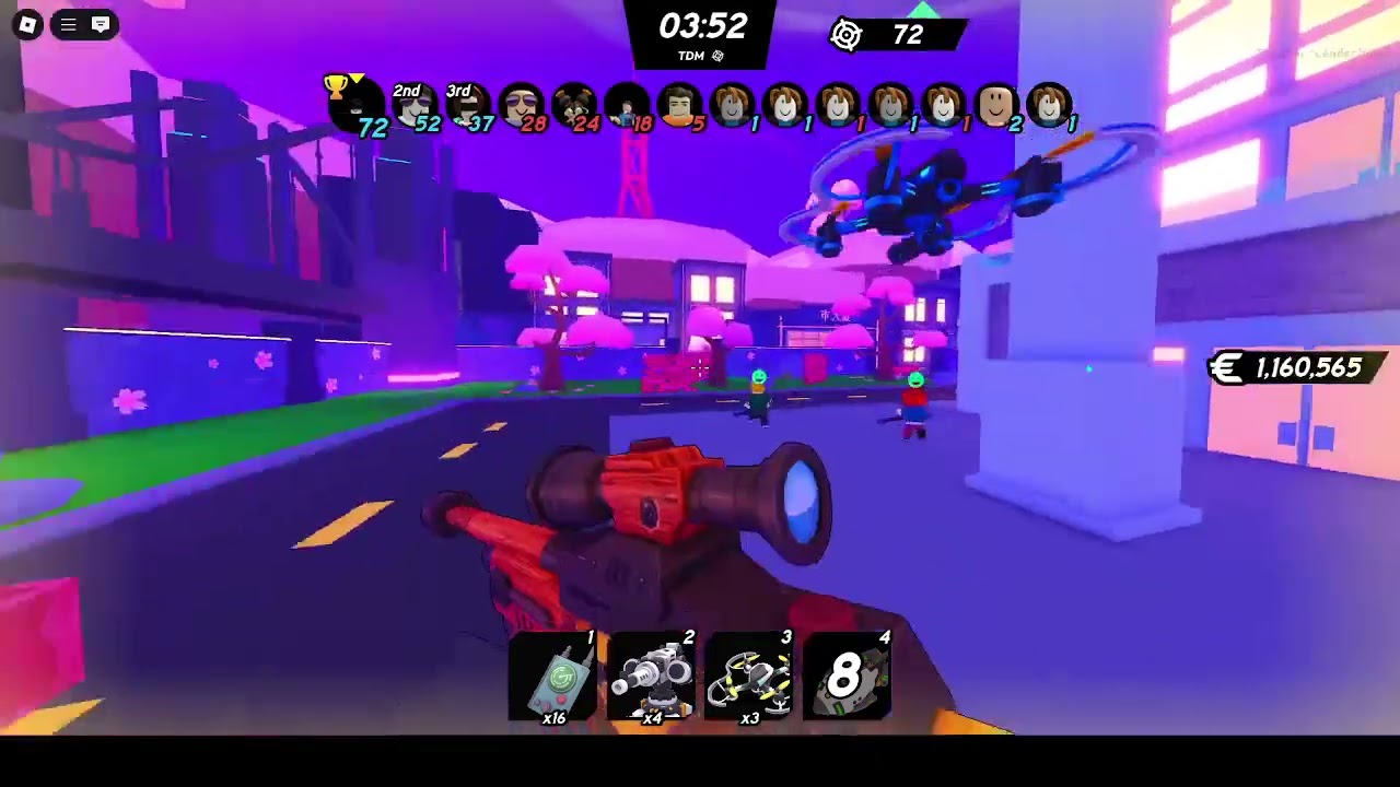 Roblox Big paint ball 2 Destroying evreone.