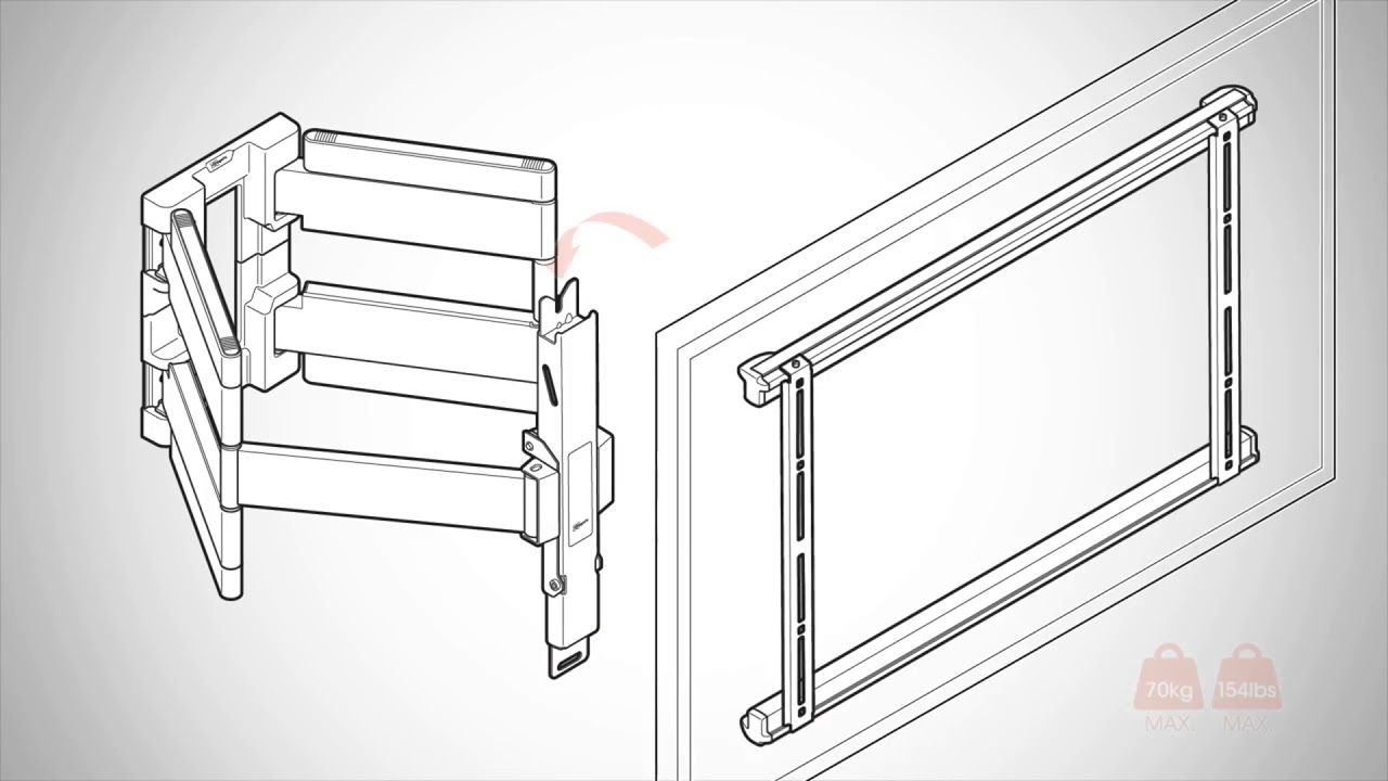 Vogels THIN 550 ExtraThin schwenkbare TV Wandhalterung - Montage