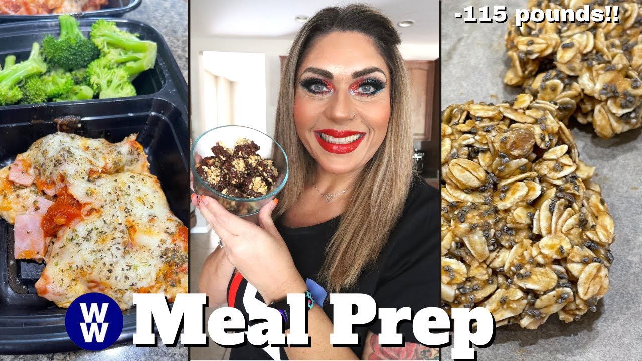WW MEAL PREP FOR WEIGHT - 2  NO COOK RECIPES - BFAST COOKIES - HAWAIIAN PIZZA CHICKEN -PROTEIN BITES