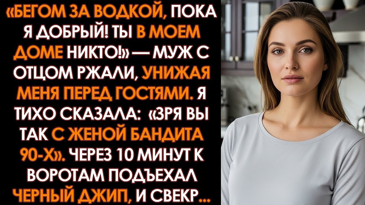 «Рот закрой, прислуга!» — свёкр швырнул в меня тряпку. Он не знал, что я была женой бандита из...