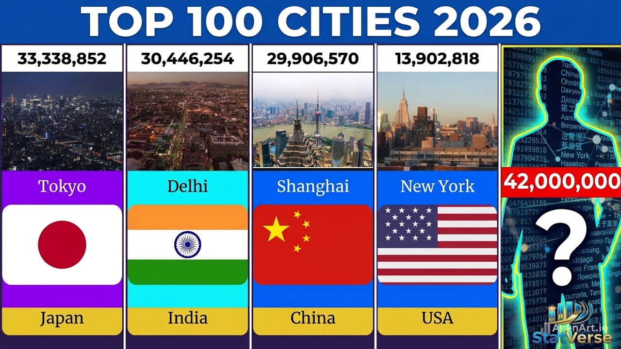 🌍 This City Has 42 MILLION People?! | Top 100 Cities Ranked 2026