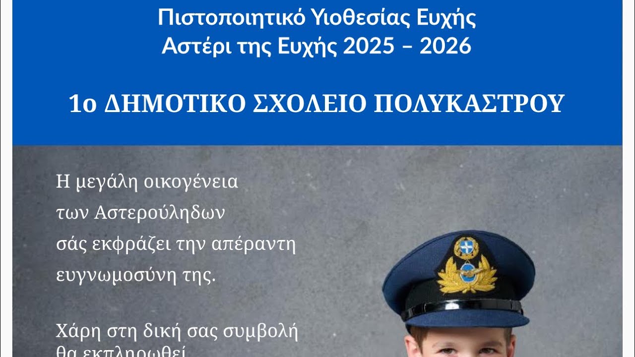 Πίστεψέ το, μπορείς! Η Δύναμη της Ευχής !Δράση 