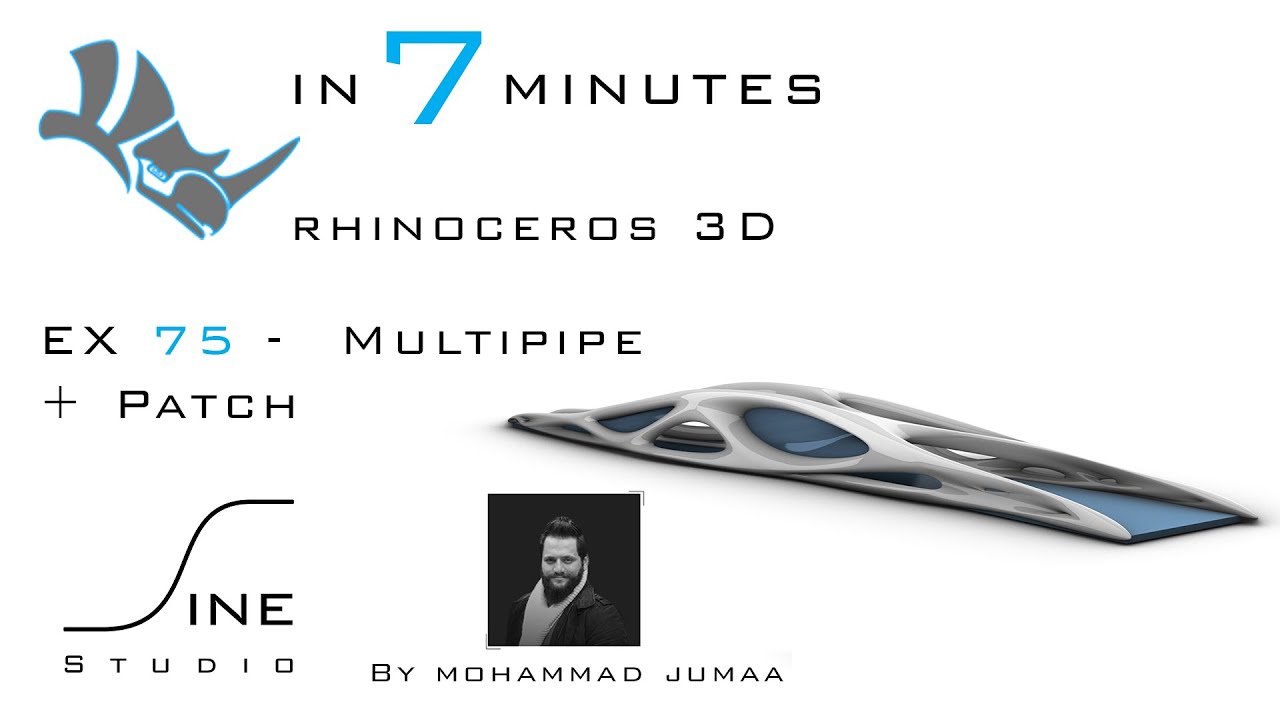 Rhino tutorial in 7 minutes - EX 75 - Multipipe + Patch