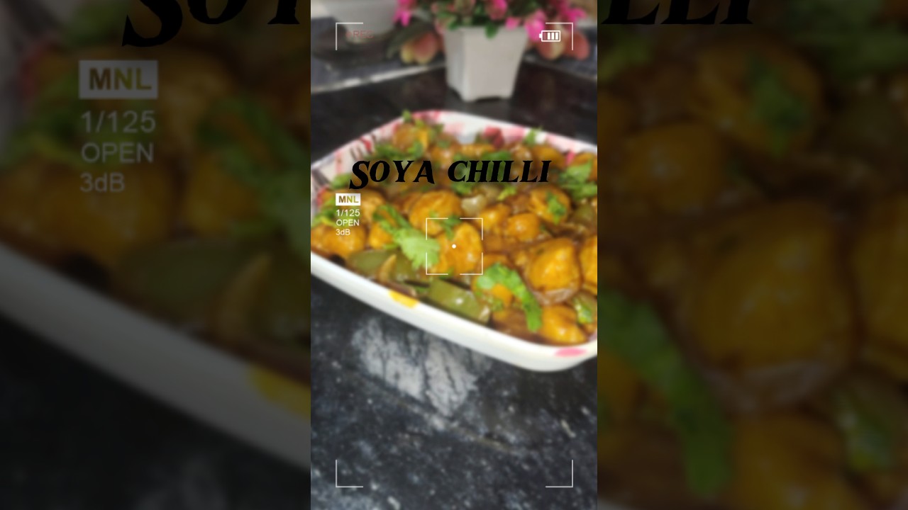 Soya chilli || simple restaurant style soya chilli recipe 😋 || #recipe #food
