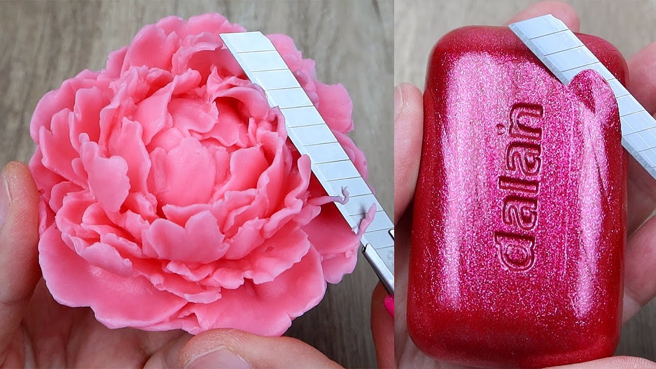 Relaxing Soap Cutting ASMR. Satisfying Soap and lipstick cutting. Corte de jabón - 795