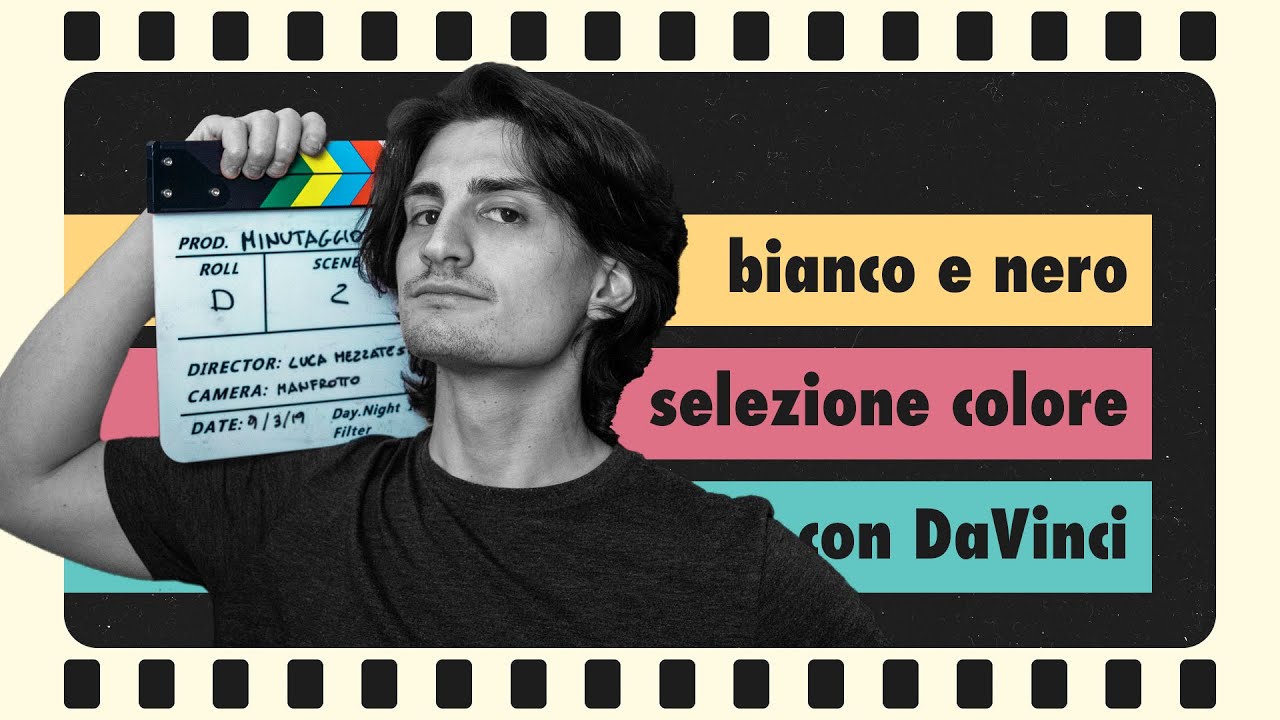 Bianco e nero con accenni di colore in DaVinci Resolve