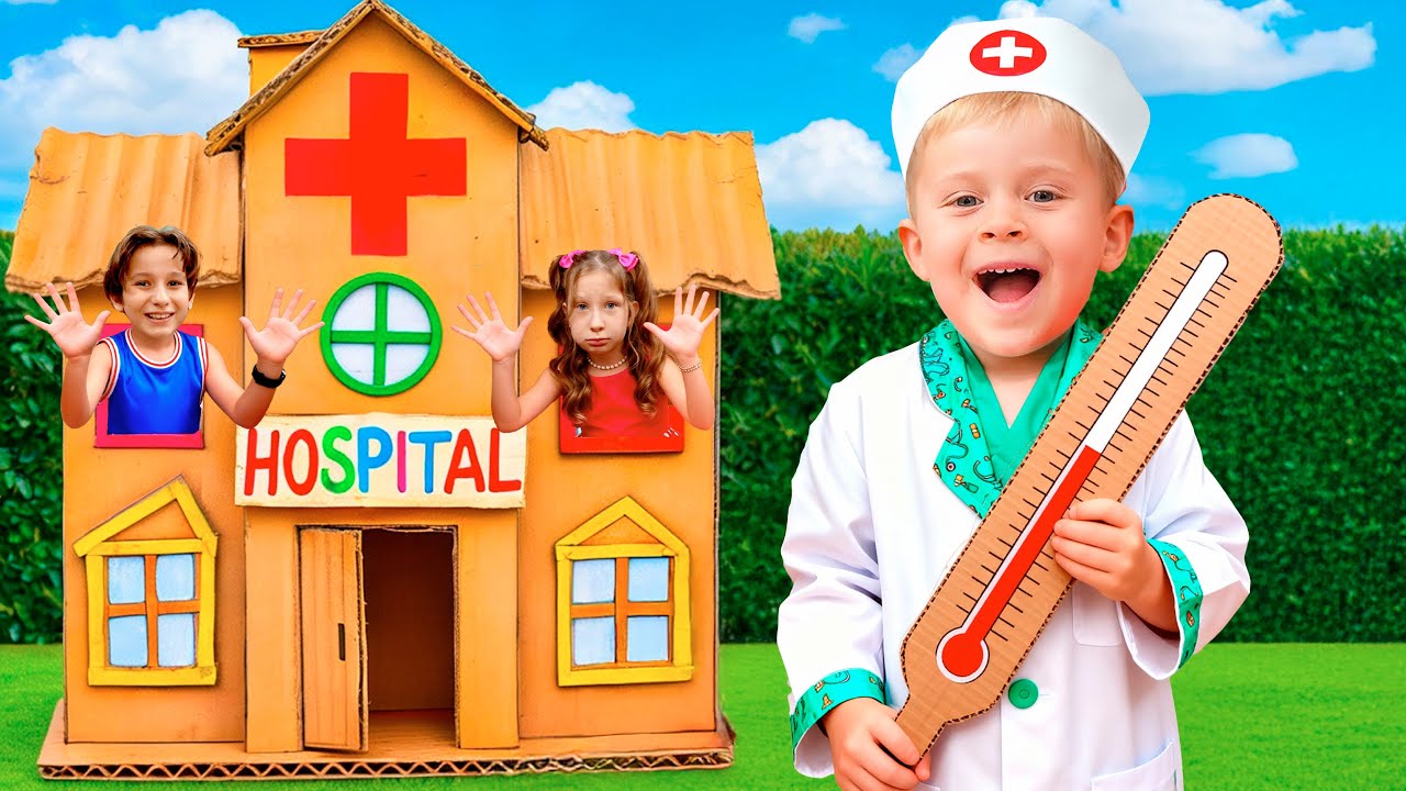 Cardboard Hospital - Doctor Oliver Helps Cardboard Patients