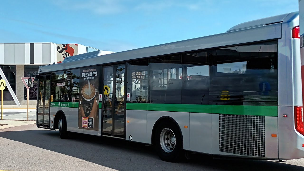 [Train Stopped North] Transperth Bus Route No. 904 (TP2895) Clarkson Station to Butler Station