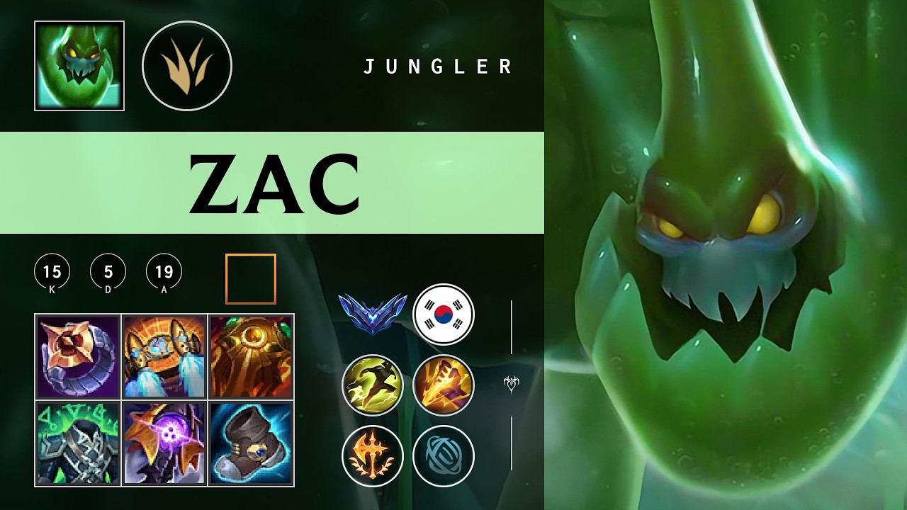 Zac Jungle vs Lee Sin - KR Diamond Patch 26.03
