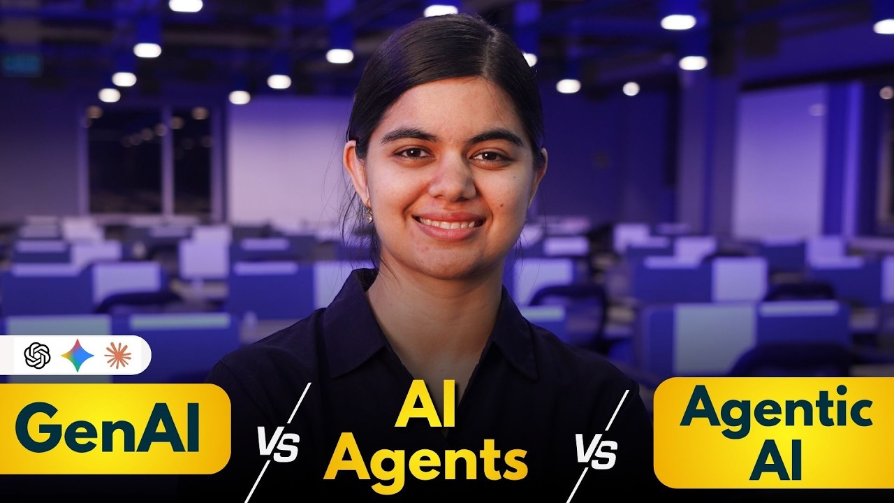 Generative AI vs Agentic AI vs AI Agents