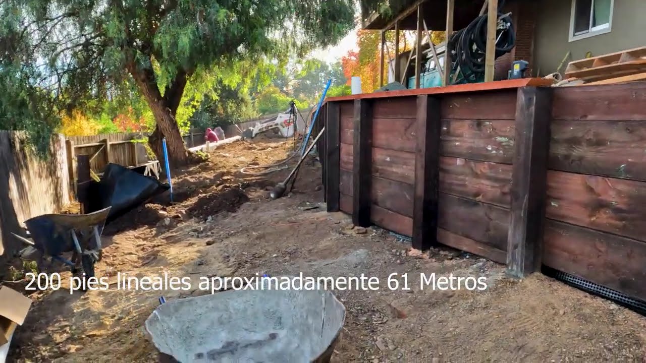 Cómo Construir un Muro de Contención de Madera | Tutorial Paso a Paso en Español Wood Retaining wall