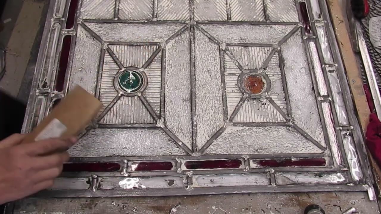 Sophie's Stained Glass | Cementing Heavily Textured Glass