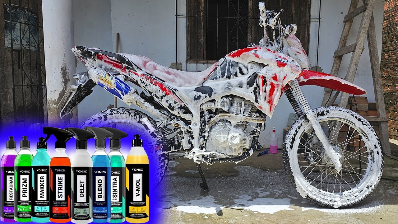 LAVAGEM DETALHADA NA BROS 160 COM PRODUTOS DA VONIXX