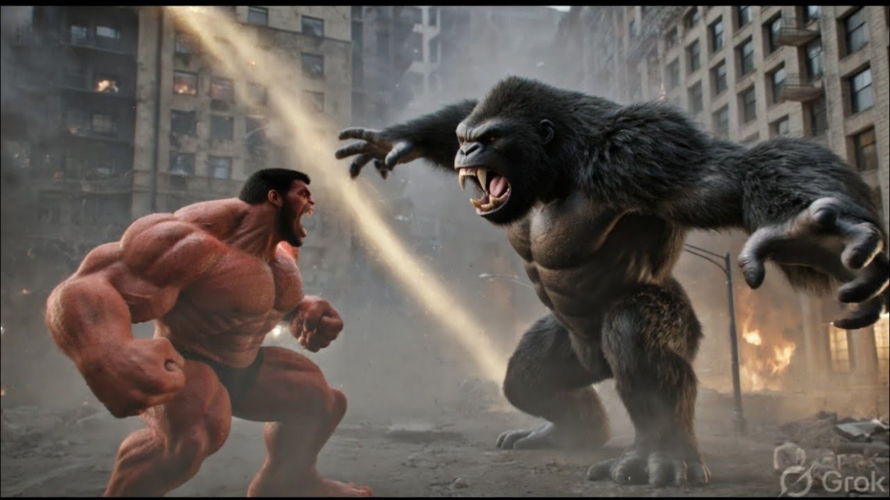 Red Hulk Raj vs King Kong 🔥 Ultimate Monster Fight | Cinematic Battle | Who Will Win?