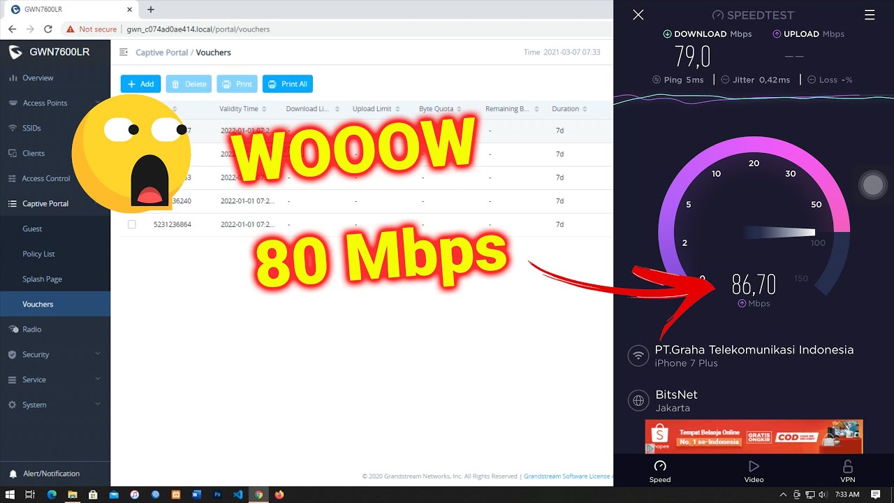 Unboxing dan setting grandstream GWN-7600LR untuk RT RW NET
