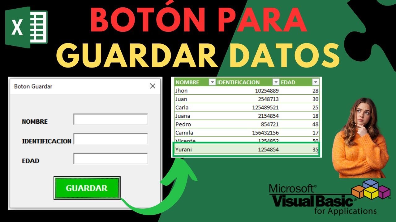 🟢 # 14 Como crear un BOTÓN en un formulario para GUARDAR datos en un BASE | Curso de VBA