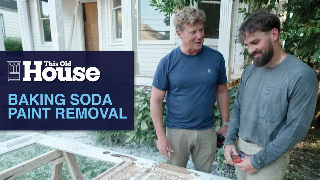 Baking Soda Blasting Front Door | This Old House