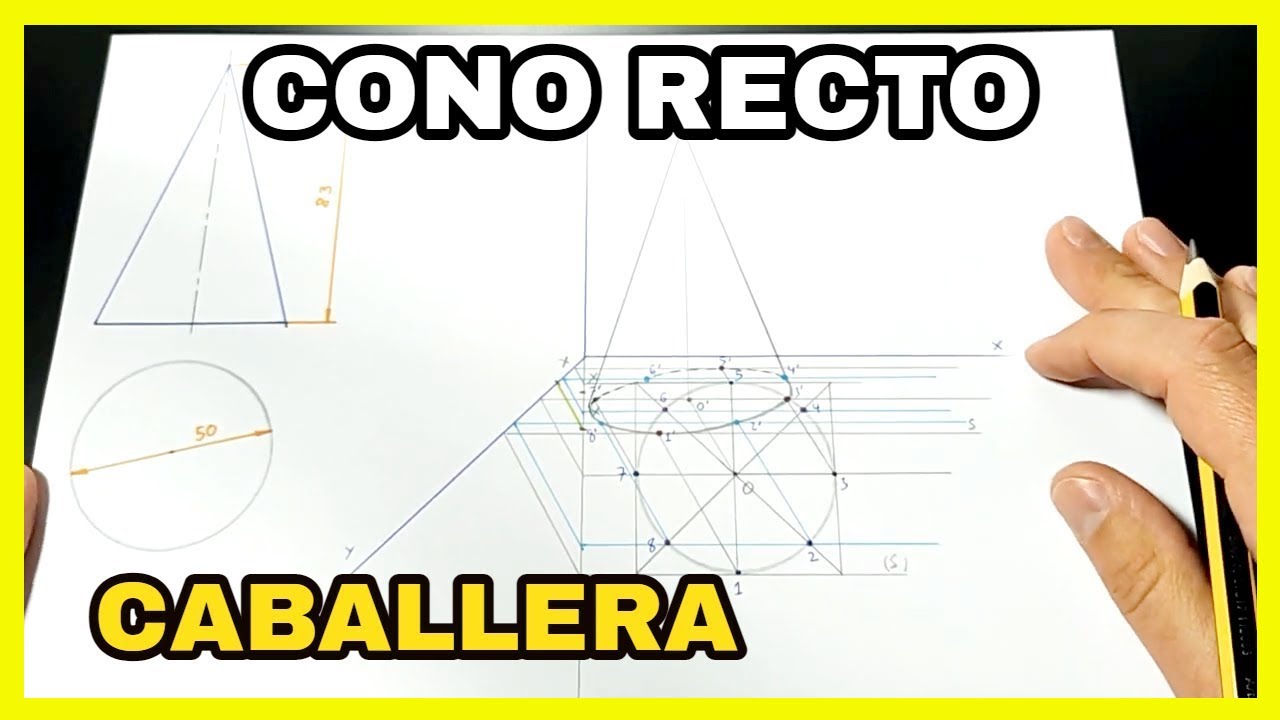 CABALLERA - cono recto⏸️, [base en el plano XY]🚀