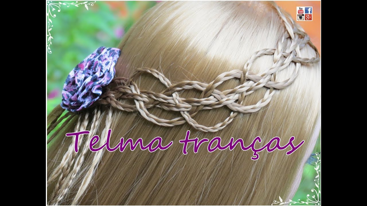 Trança Fada, Coroa de trancinhas, penteado romântico muito fácil - Telma tranças