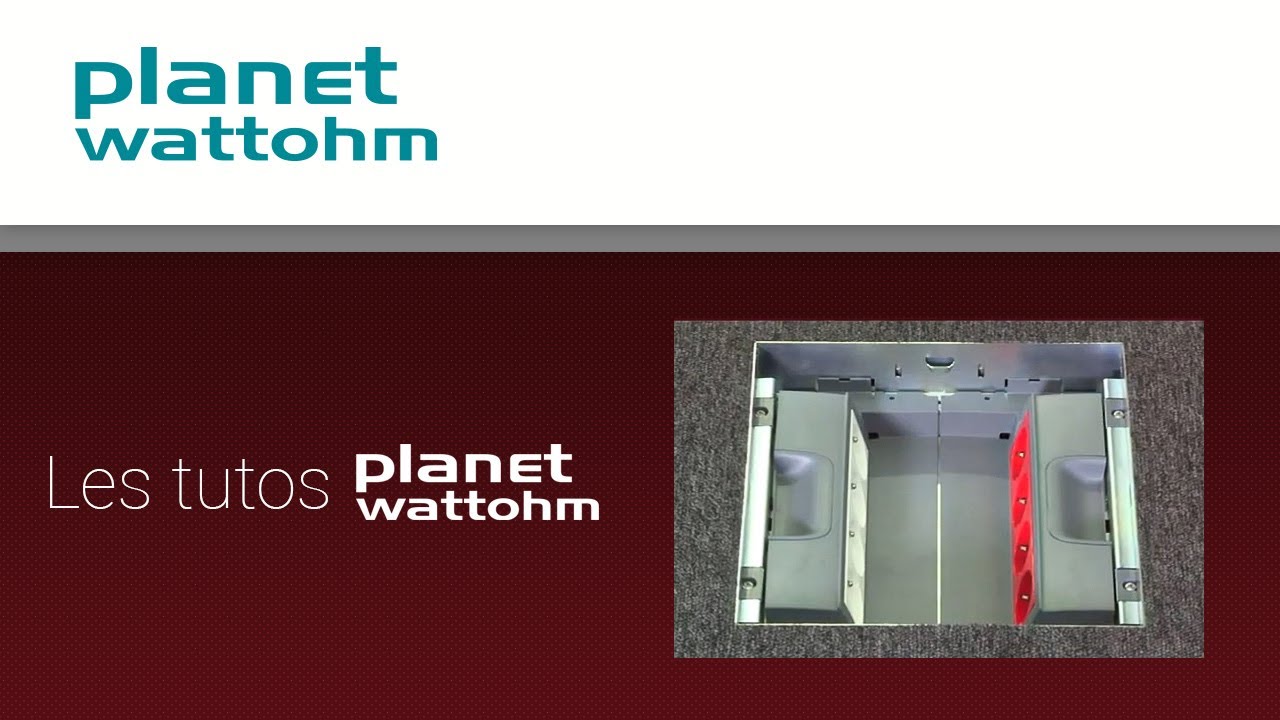 Planet Wattohm - Sol béton - Installation d’une boîte de sol affleurante avec supports verticaux
