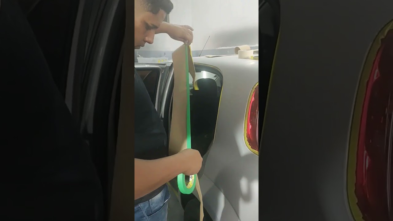 como empapelar o v&atilde;o d&aacute; porta   #funilaria #pinturaautomotiva #pintura