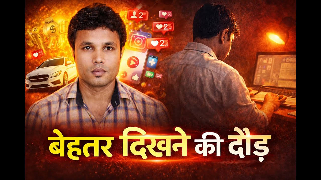 हम दिखावे में जीत गए, ज़िंदगी में हार गए | बेहतर दिखने की दौड़ ने हमें खो दिया  #shortvideo #facts