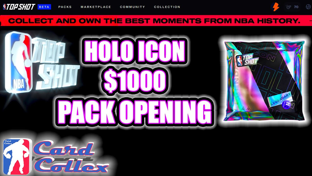 $1000 HOLO ICON LEGENDARY PACKS! 🔥 NBA Top Shot Base Set Pack Opening NFT GOLD 🔥