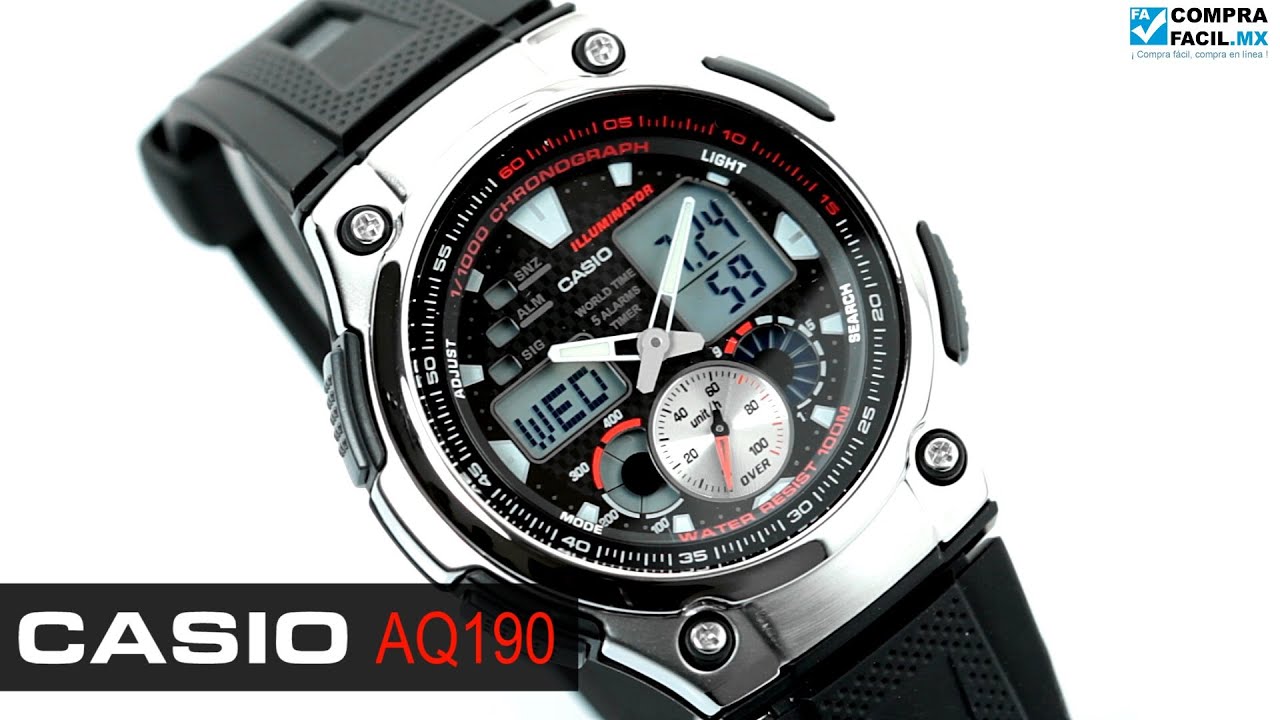 Reloj Casio AQ190 - www.CompraFacil.mx
