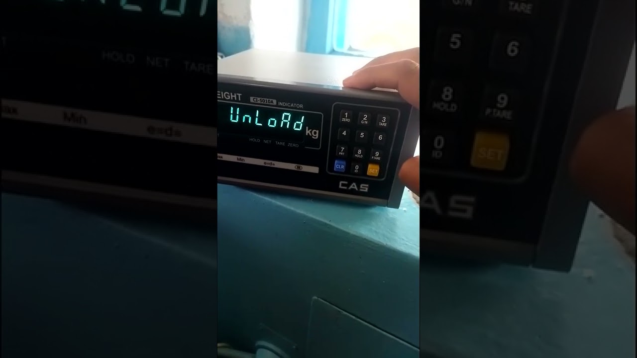 Калибровка весов Cas CI 5010A Indicator с помощью транспорта с известной массой