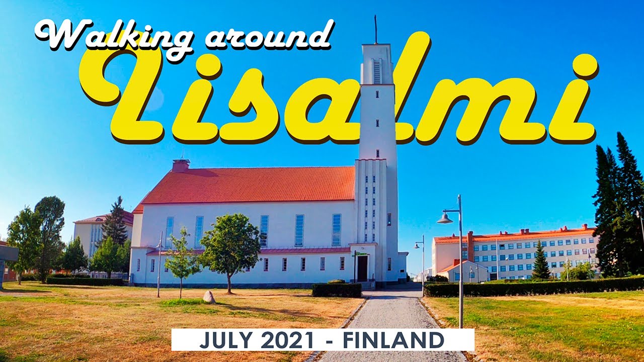 Evening walk around Iisalmi, July 2021, Finland [4K]