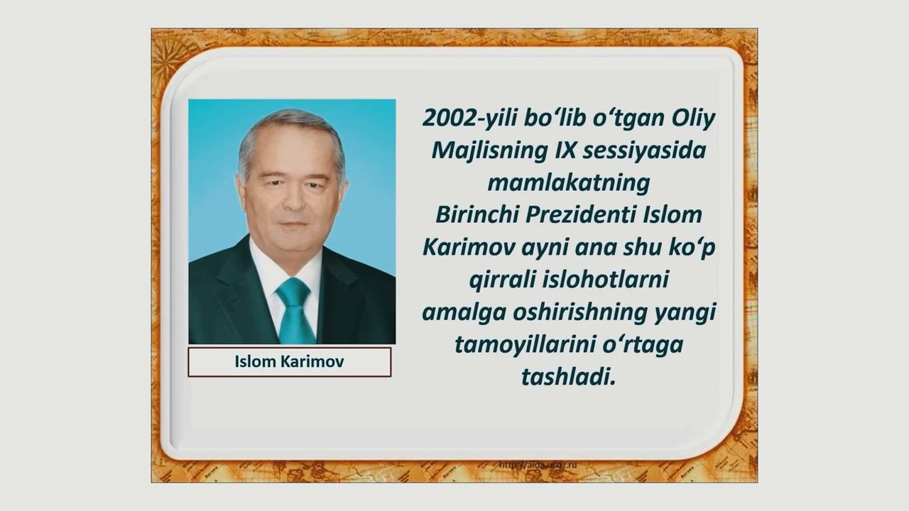 O‘zbekistonda demokratik fuqarolik jamiyati  asoslarining shakllanishi, siyosiy islohotlar
