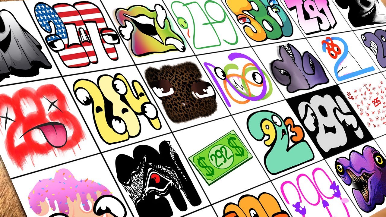 Drawing Number Lore 276-300 / How to draw Number Lore