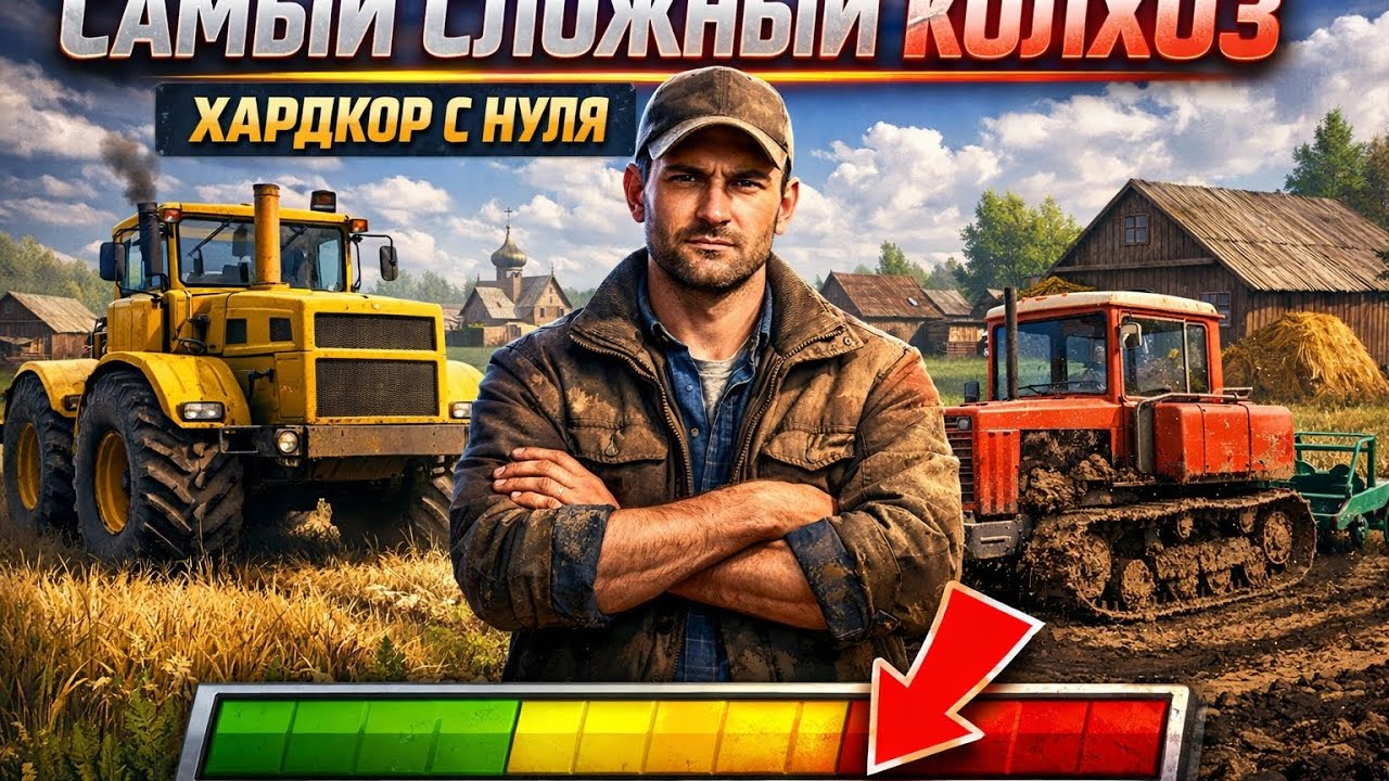 МЕНЯ ОТПРАВИЛИ ПОДНИМАТЬ КОЛХОЗ РУСЬ С НУЛЯ…-  Farming Simulator 22.