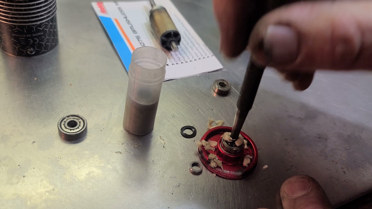 Ball Bearing Removal - Brushless Motor Bearing Removal - RC maintenance