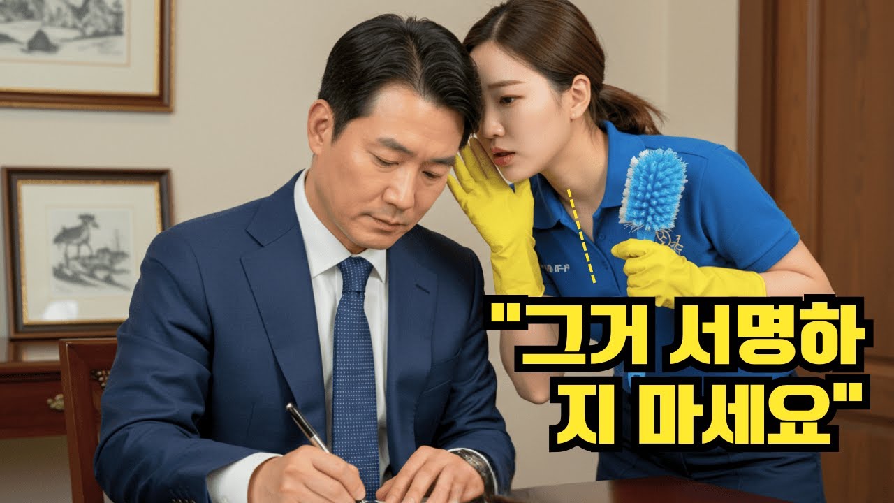 가난한 신입 청소부가 회의 중 억만장자 CEO에게 속삭였다: 
