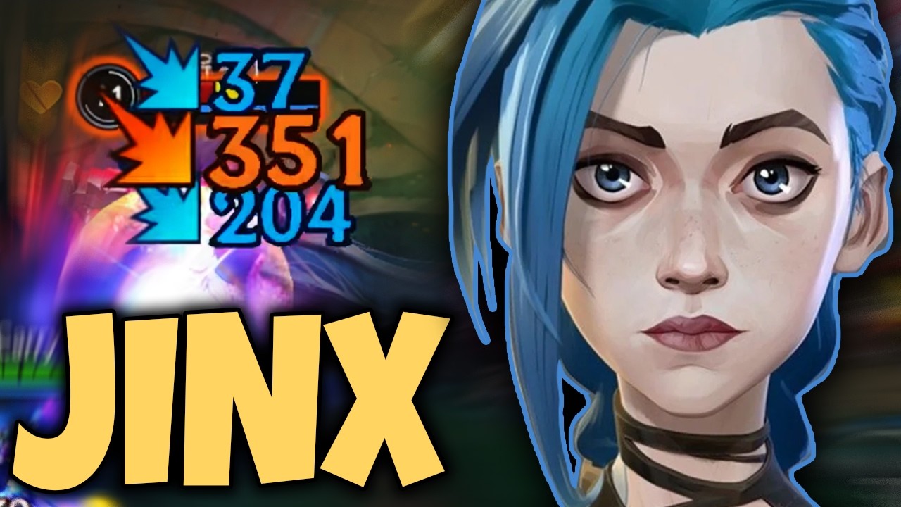 Wild Rift Jinx Dragon Lane Gameplay in Season 20 (Build & Runes)